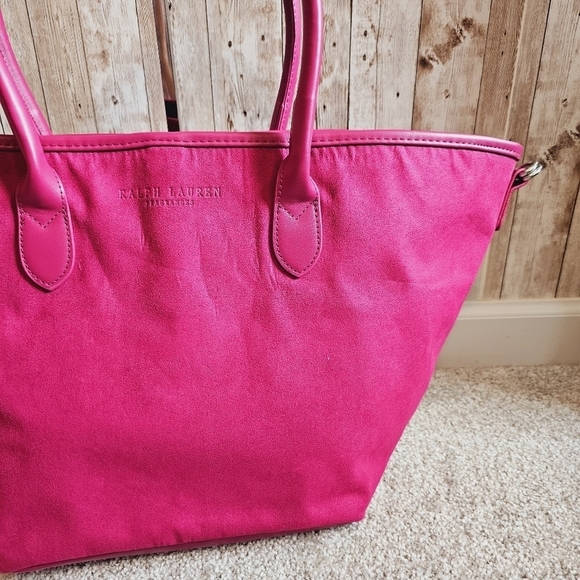 Ralph Lauren Fragrance Large Tote Bag In Magenta Color - Picture 3 of 9